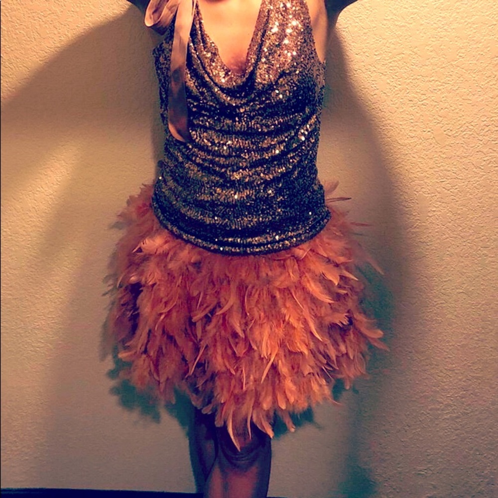 Alice and olivia feathered skirt size 6